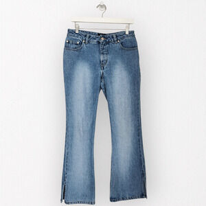 Y2K No Boundaries Denim High Waisted Split Hem Bootcut Jeans 6